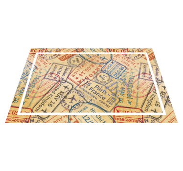 Originele placemats Reiszegels - TenStickers