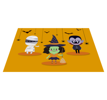 Halloween placemat fantasierijke halloween figuren - TenStickers