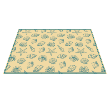 Originele placemat schelpenmotief servies - TenStickers