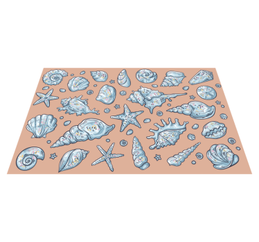 Originele placemat met schelpenpatroon presentatie - TenStickers