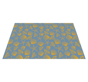 Placemat met schelpenpatroon bord - TenStickers