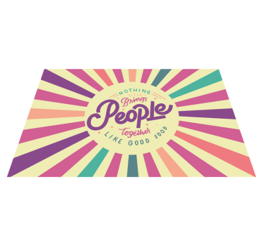 Placemat met tekst niets brengt mensen bij elkaar - TenStickers