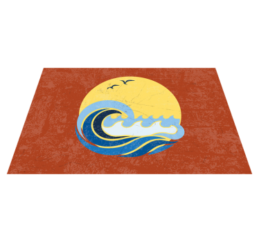 Originele placemat zonsondergang golf scene - TenStickers