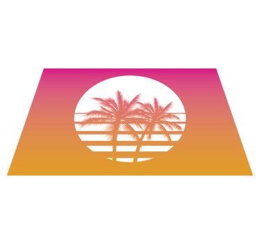 Originele placemat palmboom schemering - TenStickers