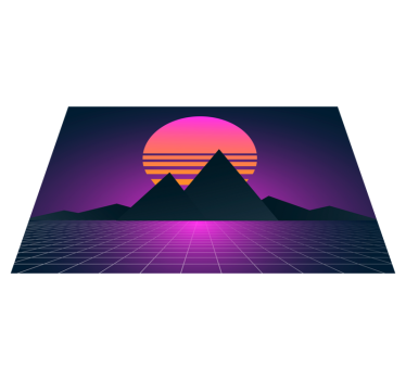 Moderne placemat geometrisch schemerlandschap - TenStickers
