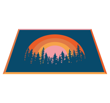 Originele placemat levendig regenbooglandschap - TenStickers