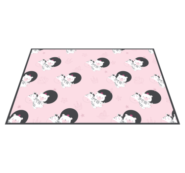 Kinder placemat schattige zebra illustraties - TenStickers