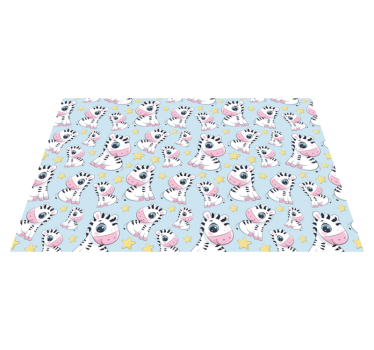 Kinder placemat met schattig zebra motief - TenStickers