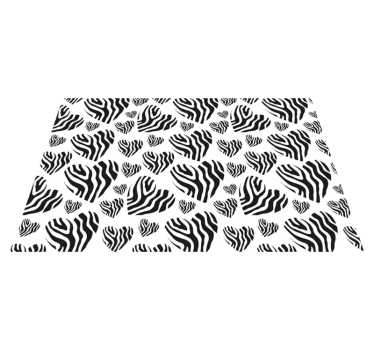 Placemat zebra hartpatroon - TenStickers