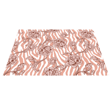 Originele placemat met bloemenzebra patroon - TenStickers