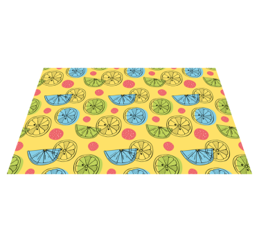 Originele placemat met citruspatroon achtergrond - TenStickers