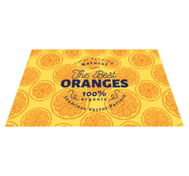 Originele placemat organisch oranje patroon - TenStickers