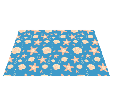 Originele placemat nautische schelp patronen - TenStickers