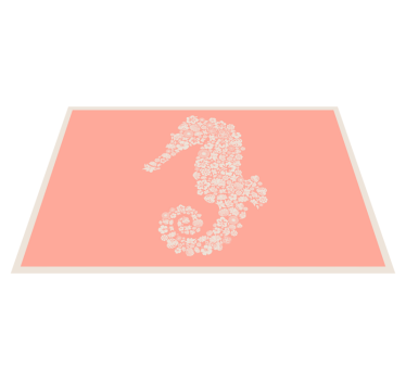 Originele placemat in bloemvorm zeepaardje - TenStickers