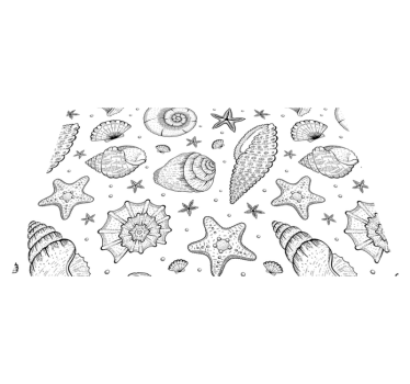 Placemat met schelpenmotief - TenStickers