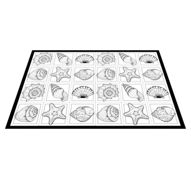Originele placemat met schelpjesmotief - TenStickers