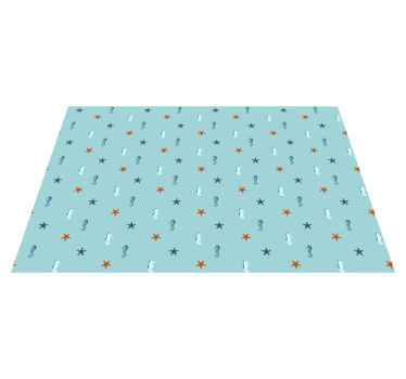 Originele placemat zeepaardje sterrenpatroon - TenStickers