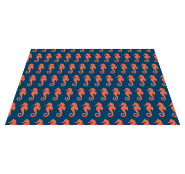 Originele placemat met zeepaardjespatroon - TenStickers