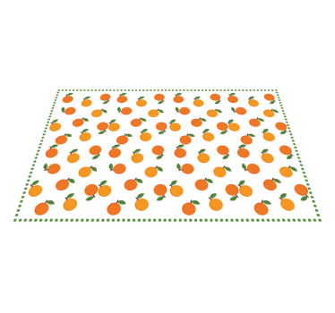 Sinaasappels met groene bladeren originele placemat - TenStickers