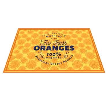 Originele placemat met sinaasappelpartijen patroon - TenStickers