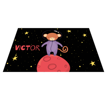 Kinder placemat aap astronaut avontuur - TenStickers