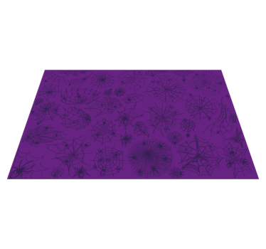 Placemat kleuren Paars met spin en web - TenStickers