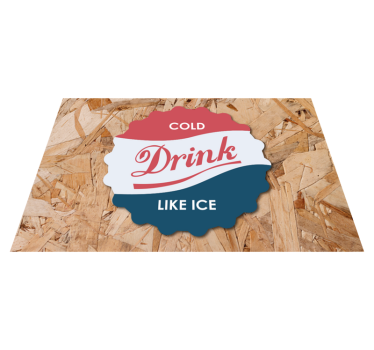 Placemat met tekst koude drank als ijs - TenStickers