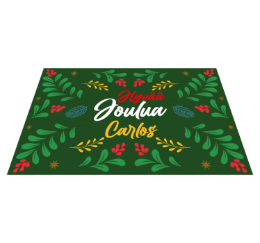 Kerstmis placemat met feestelijk groen patroon - TenStickers