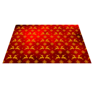 Kerstmis placemat rood rendier patroon - TenStickers