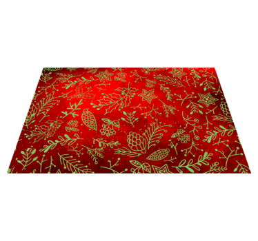 Kerstmis placemat feestelijk rood bloemig - TenStickers