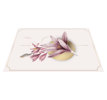 Originele placemat elegant bloemarrangement - TenStickers