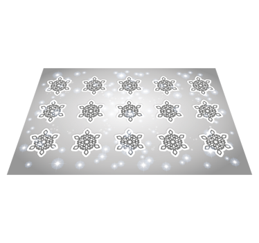 Kerstmis placemat sneeuwvlok patroon - TenStickers