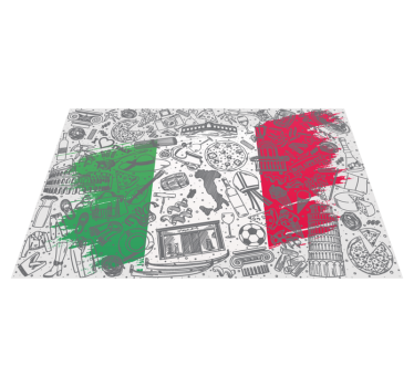 Originele placemat italiaans culinaire thema - TenStickers