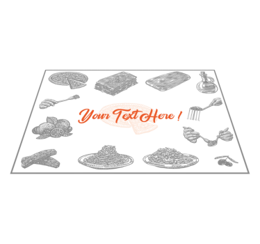 Originele placemat in voedsel illustratie stijl - TenStickers