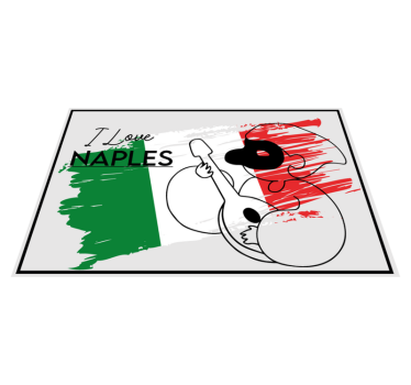 Placemat met tekst i love naples ontwerp - TenStickers