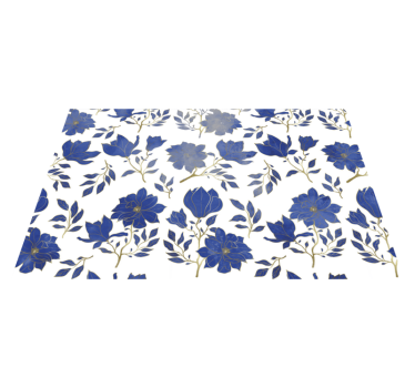 Originele placemat bloemig blauw patroon - TenStickers