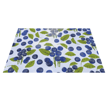 Originele placemat blauwe bes bladeren patroon - TenStickers