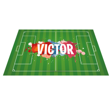 Kinder placemat Voetbalveld met naam - TenStickers