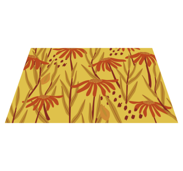 Originele placemat met bloemenpatroon geel - TenStickers