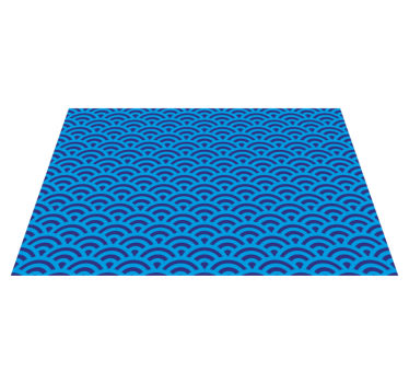 Placemat gebogen golf element - TenStickers
