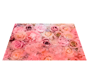 Placemat bloemenroos patroon - TenStickers