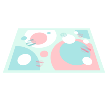 Moderne placemat geometrische kleurblokken - TenStickers