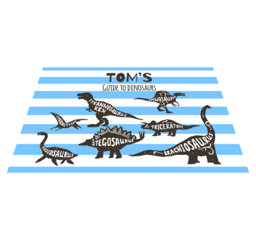 Kinder placemat Dinosaurussen met namen - TenStickers