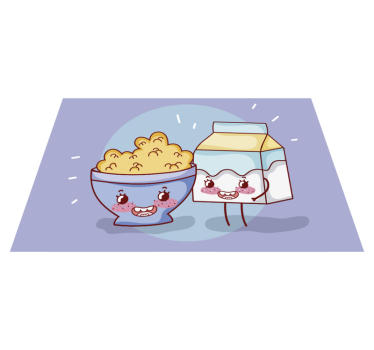 Kinder placemat gelukkige snack companions - TenStickers
