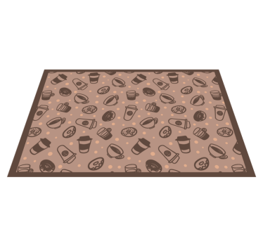 Originele placemat met koffiemokpatronen - TenStickers