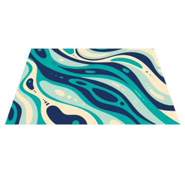 Placemat golfende aqua patronen - TenStickers