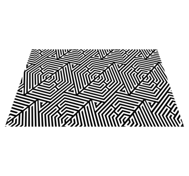 Moderne placemat geometrisch zwart patroon - TenStickers
