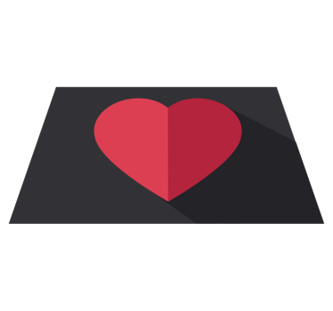 Originele placemat hartvormige accent - TenStickers