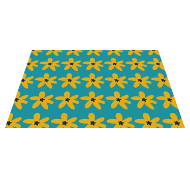 Moderne placemat met levendig bloemenpatroon - TenStickers