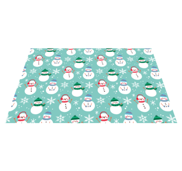 Kerstmis placemat vrolijk sneeuwman patroon - TenStickers